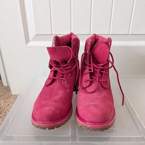 Timberland Women's Fuchsia Combat Boots